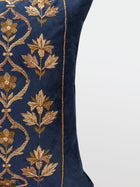 Cushion Cover - Gulzar Navy Embroidered