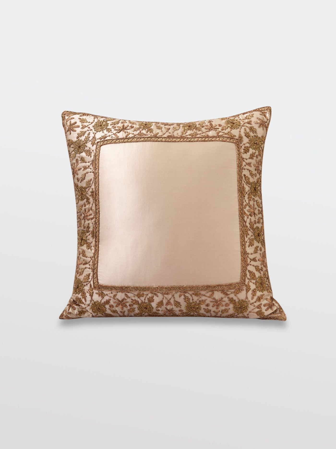 Zeenat Beige Embroidered Cushion