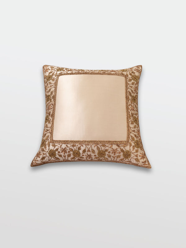 Cushion Cover - Zeenat Beige Embroidered