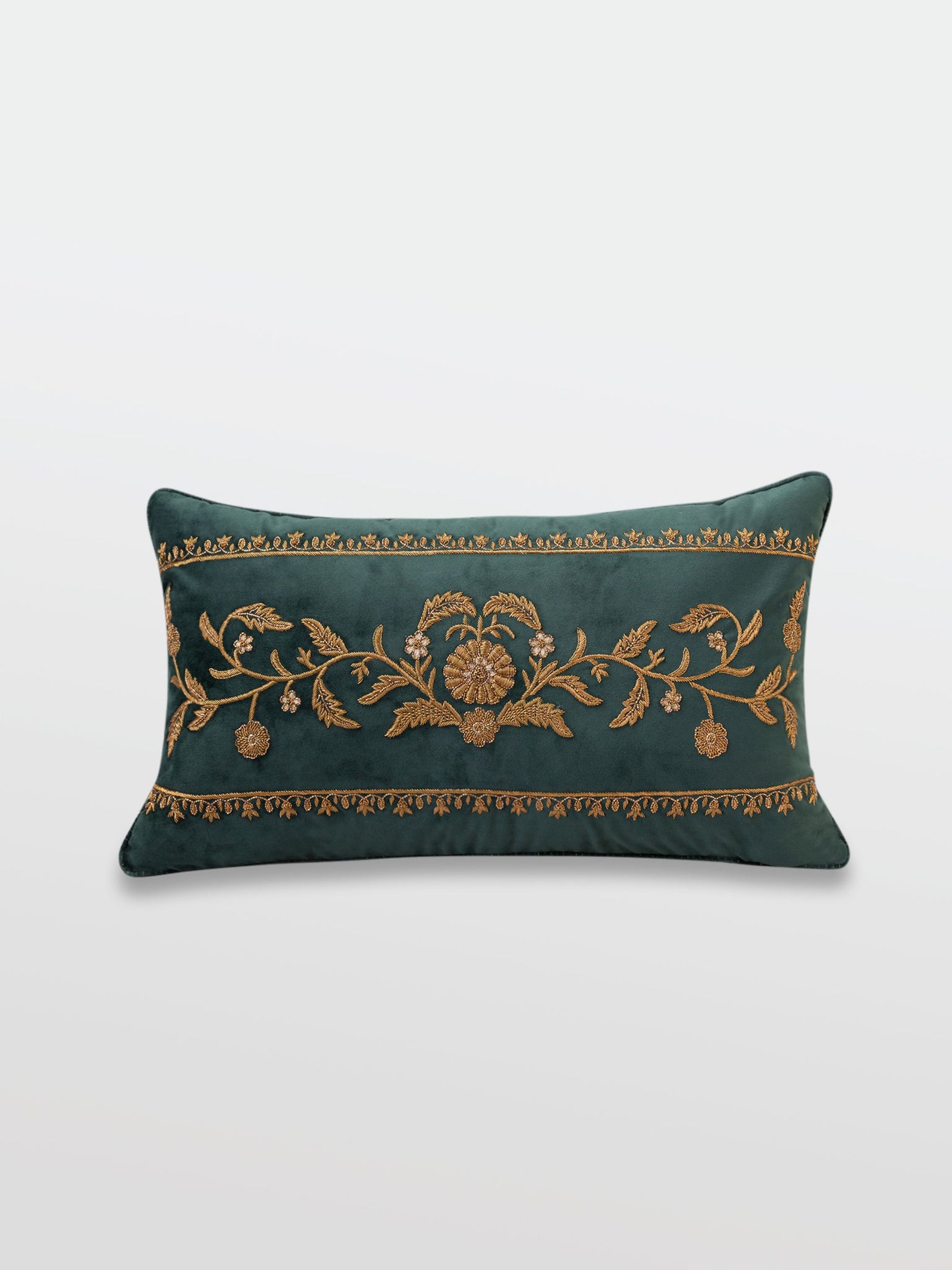 Cushion Cover - Ziya Forest Green Embroidered