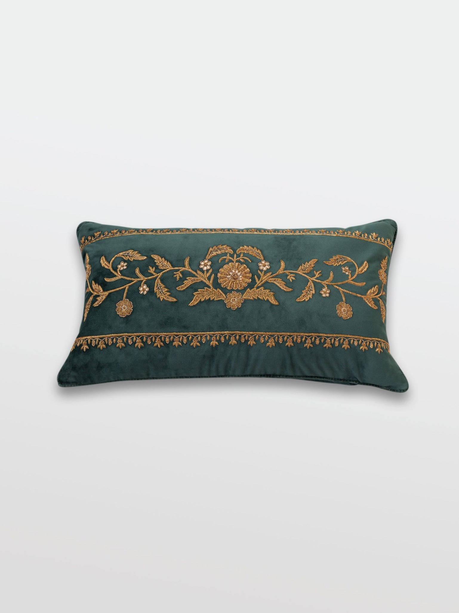 Cushion Cover - Ziya Forest Green Embroidered