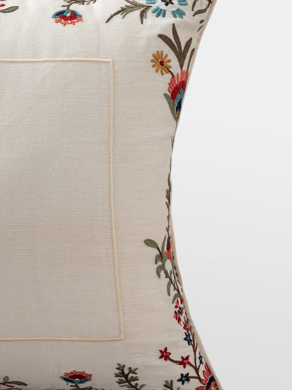 Cushion Cover - Inaaya Ivory Embroidered