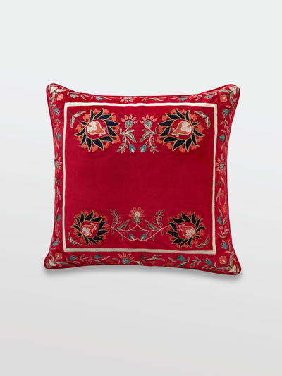 Cushion Cover - Daneen Red Embroidered