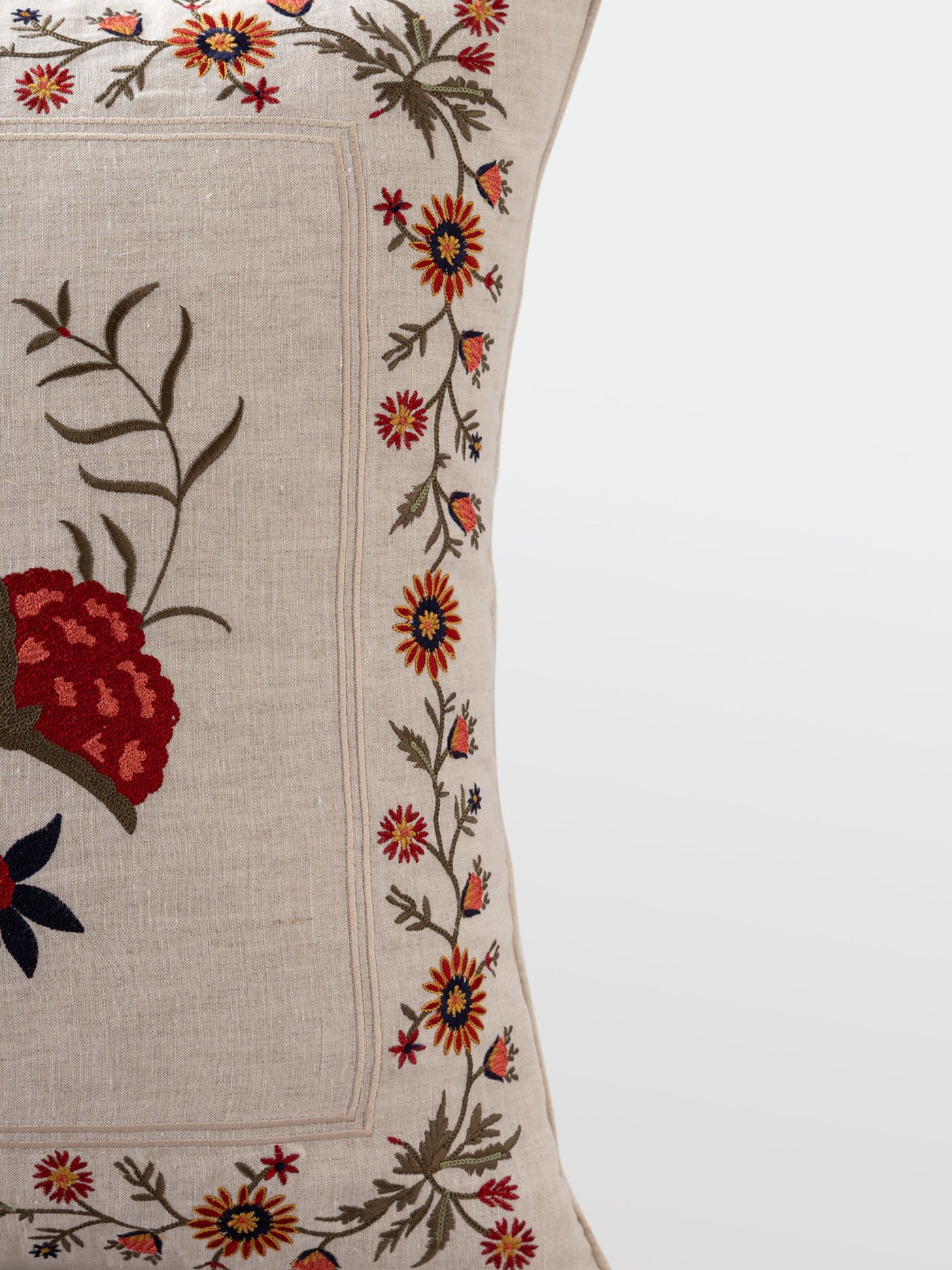 Cushion Cover - Faiza Ivory Embroidered