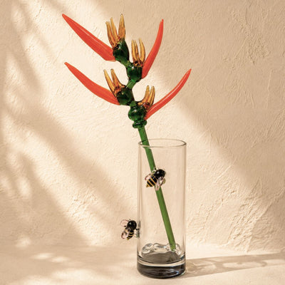Heliconia – Nectar Vessel Edition | Bouquet Gift set of Stem + Vase