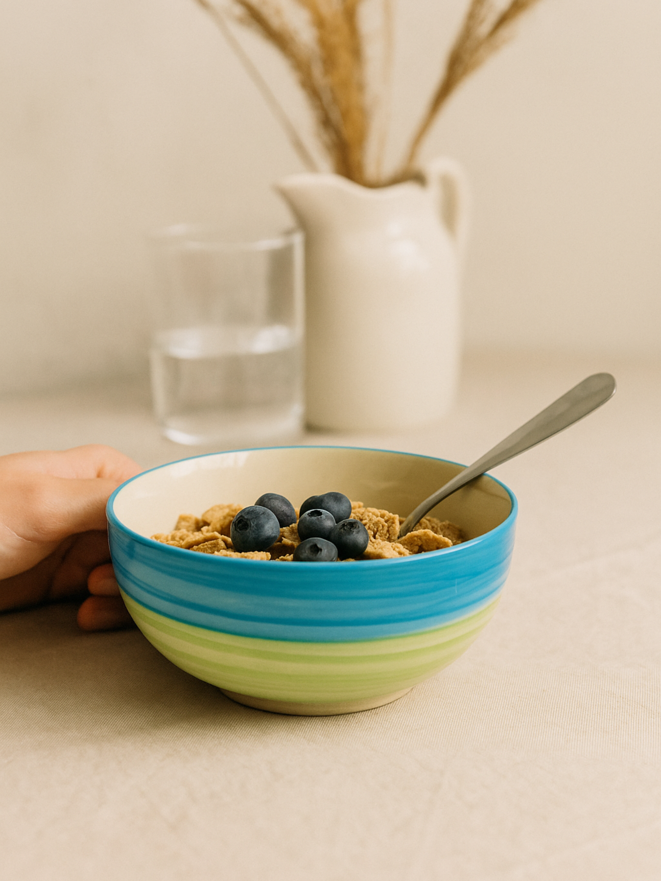 Sunset Stripe Ceramic Bowl