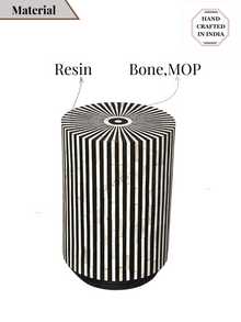 Handmade Bone inlay side end table