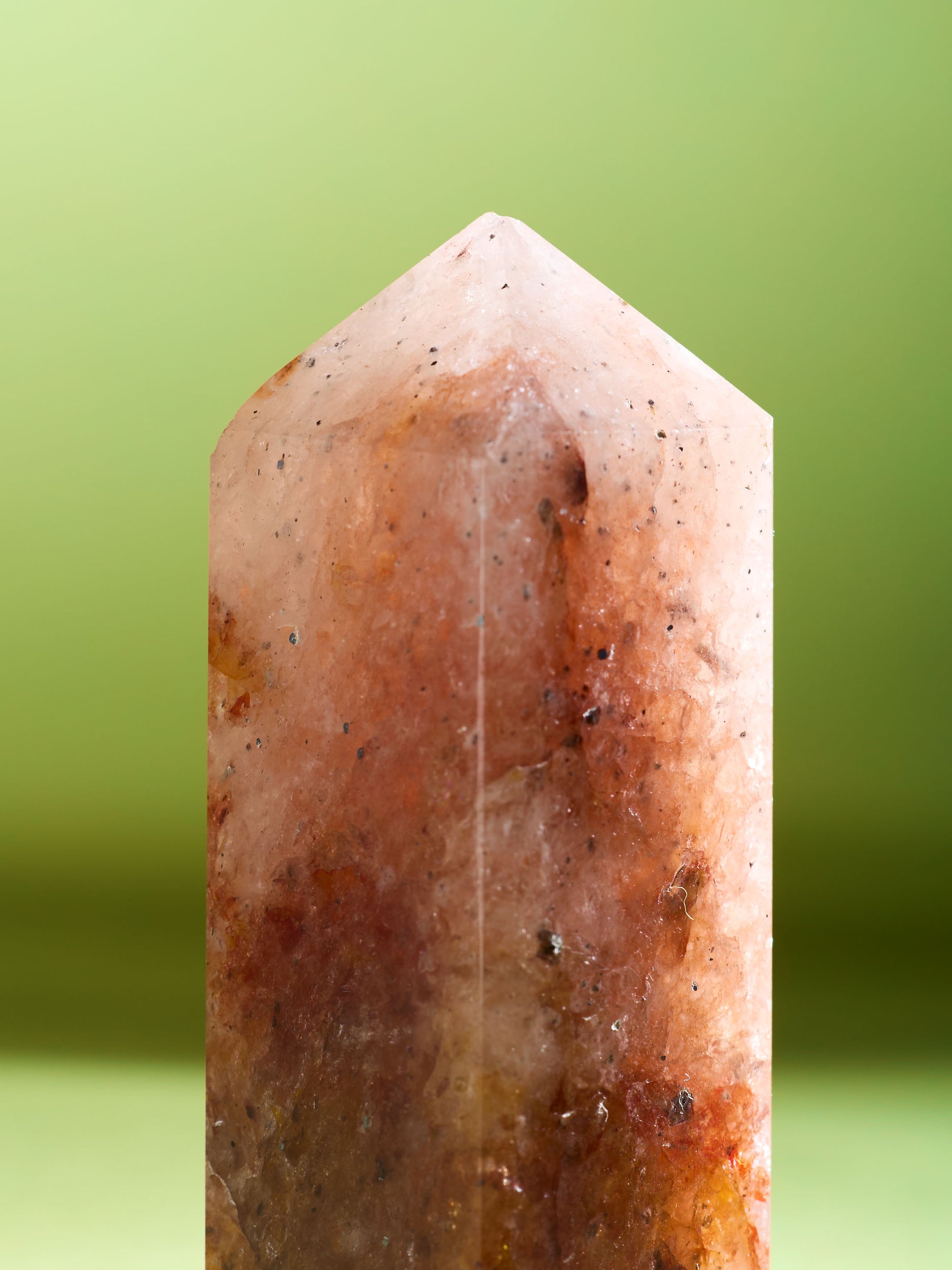Semi-precious Gemstone - Strawberry Quartz Tower