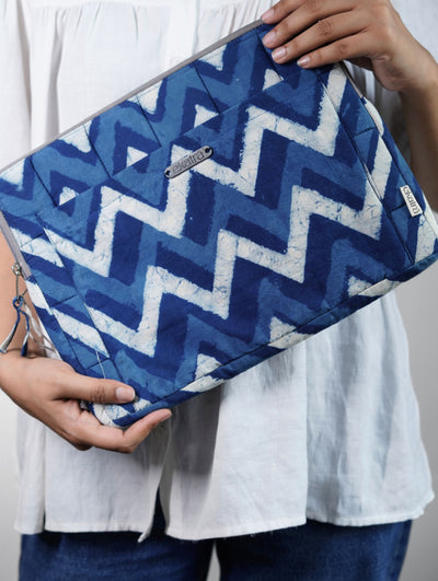 Laptop Sleeve Indigo Chevron