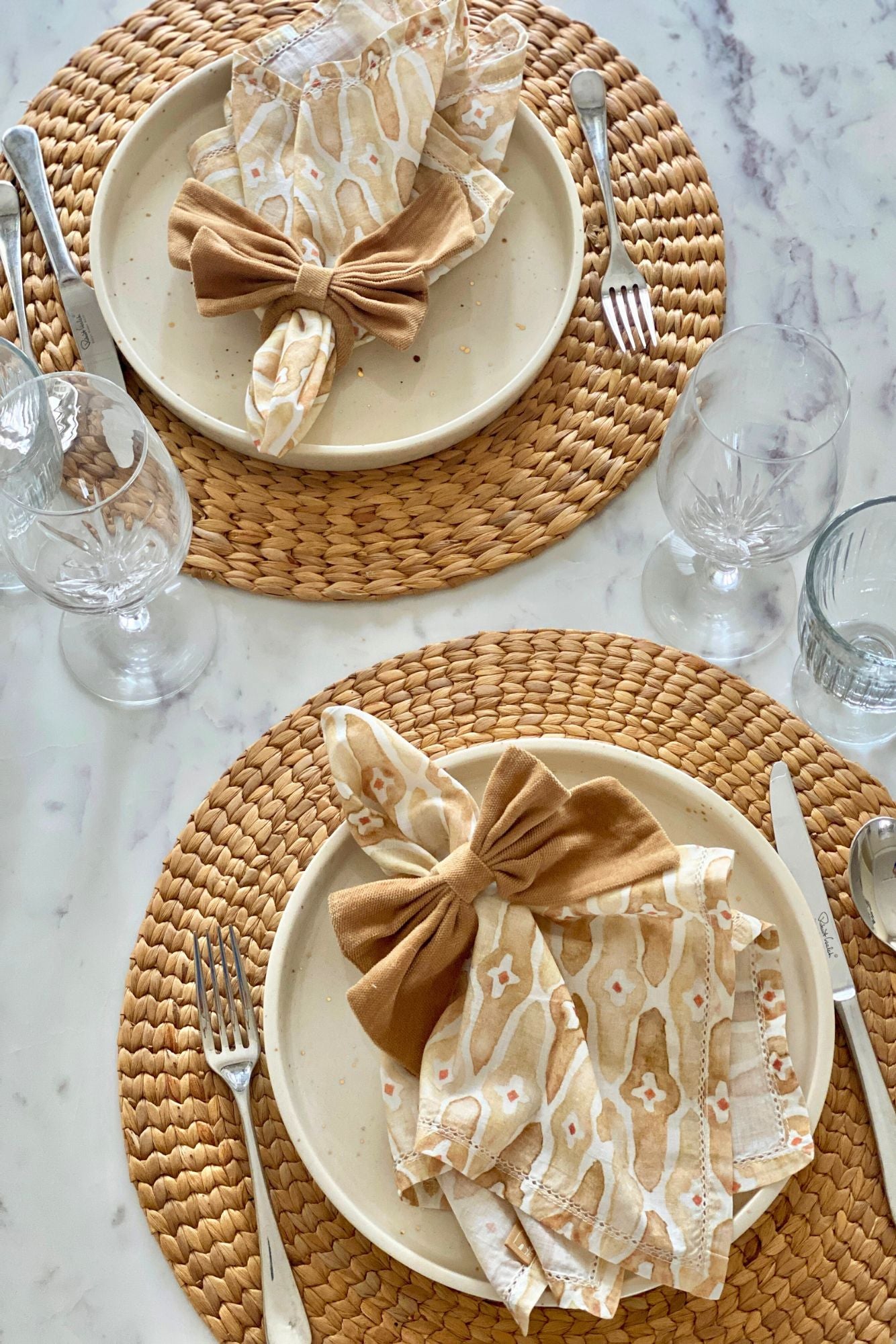 Sand Velvet Napkin Rings-Set of 4