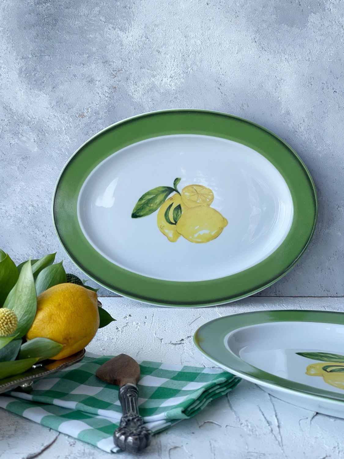 Citrus Porcelain Oval Serving Plate