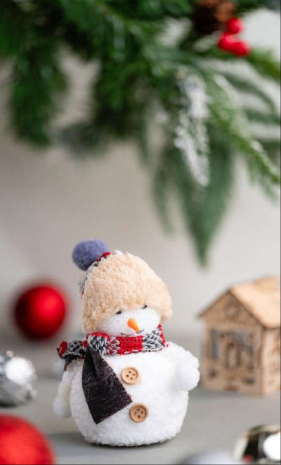 Plush Snowman Tabletop Christmas Décor_CC68
