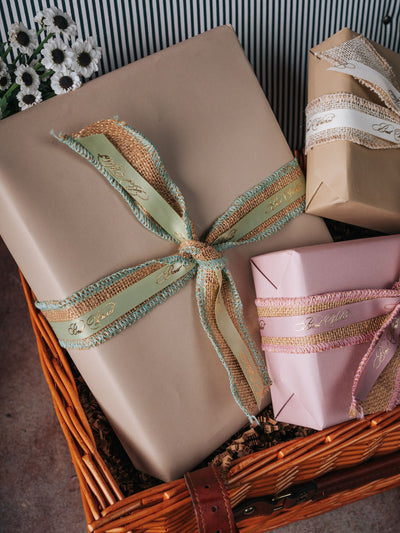 Natural Jute With Edging Ribbon