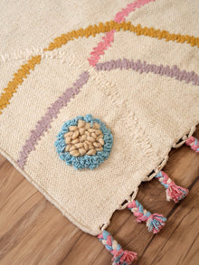 Petal Whispers Embroidered Rug