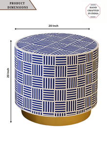 Inlay Round Side Table-