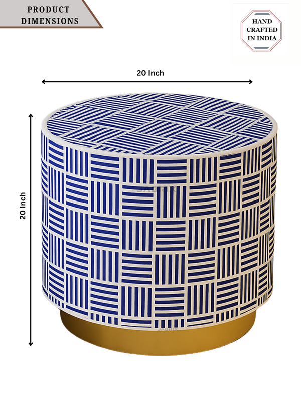 Inlay Round Side Table-