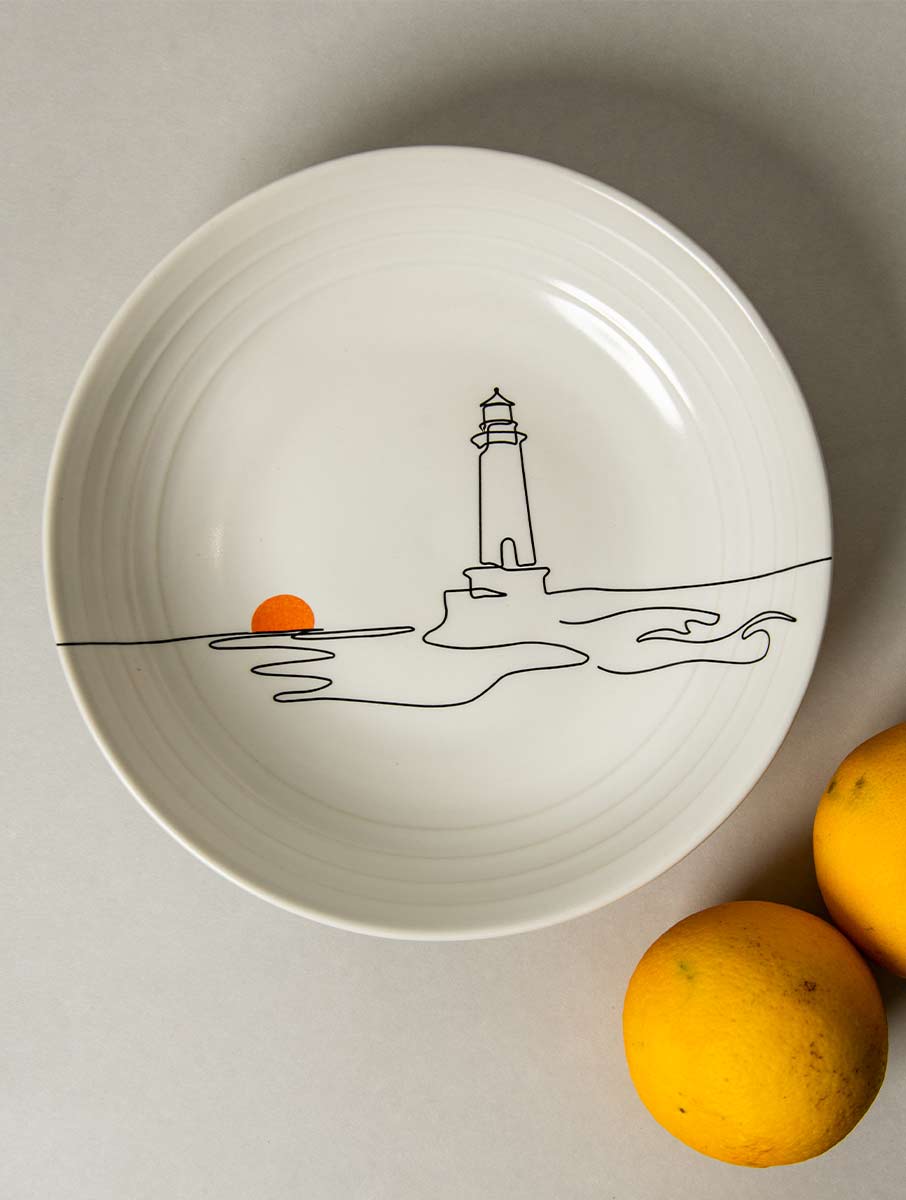 Multipurpose Ceramic Bowl Gift Box - Lighthouse