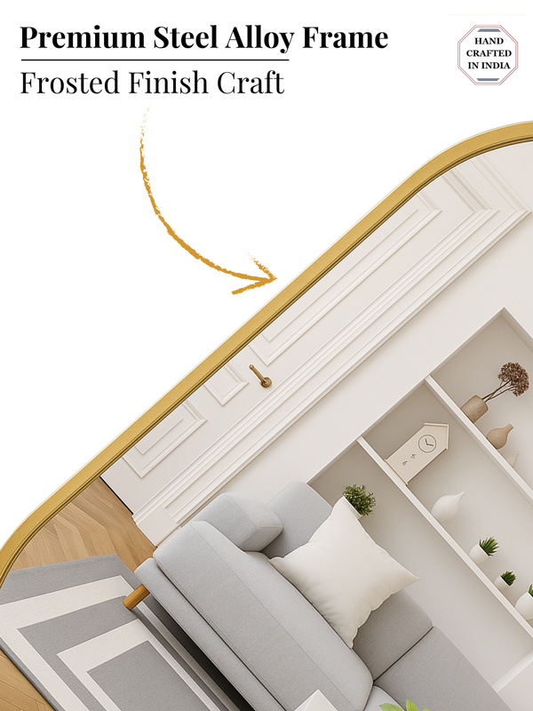 Classic Oblong Mirror- Gold