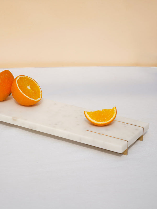 Marble Tray With Gold Base