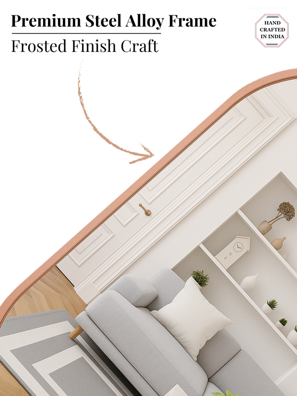 Classic Oblong Mirror- Rosegold