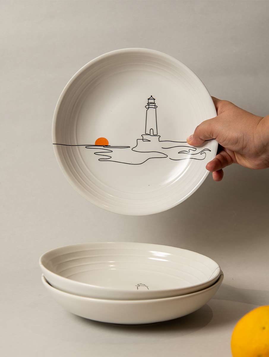 Multipurpose Ceramic Bowl Gift Box - Lighthouse