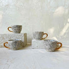 Splatter Gold Handle Cup