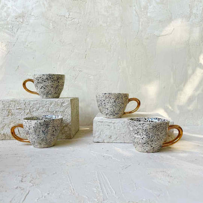 Splatter Gold Handle Cup