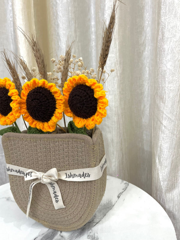 Sunflower symphony basket