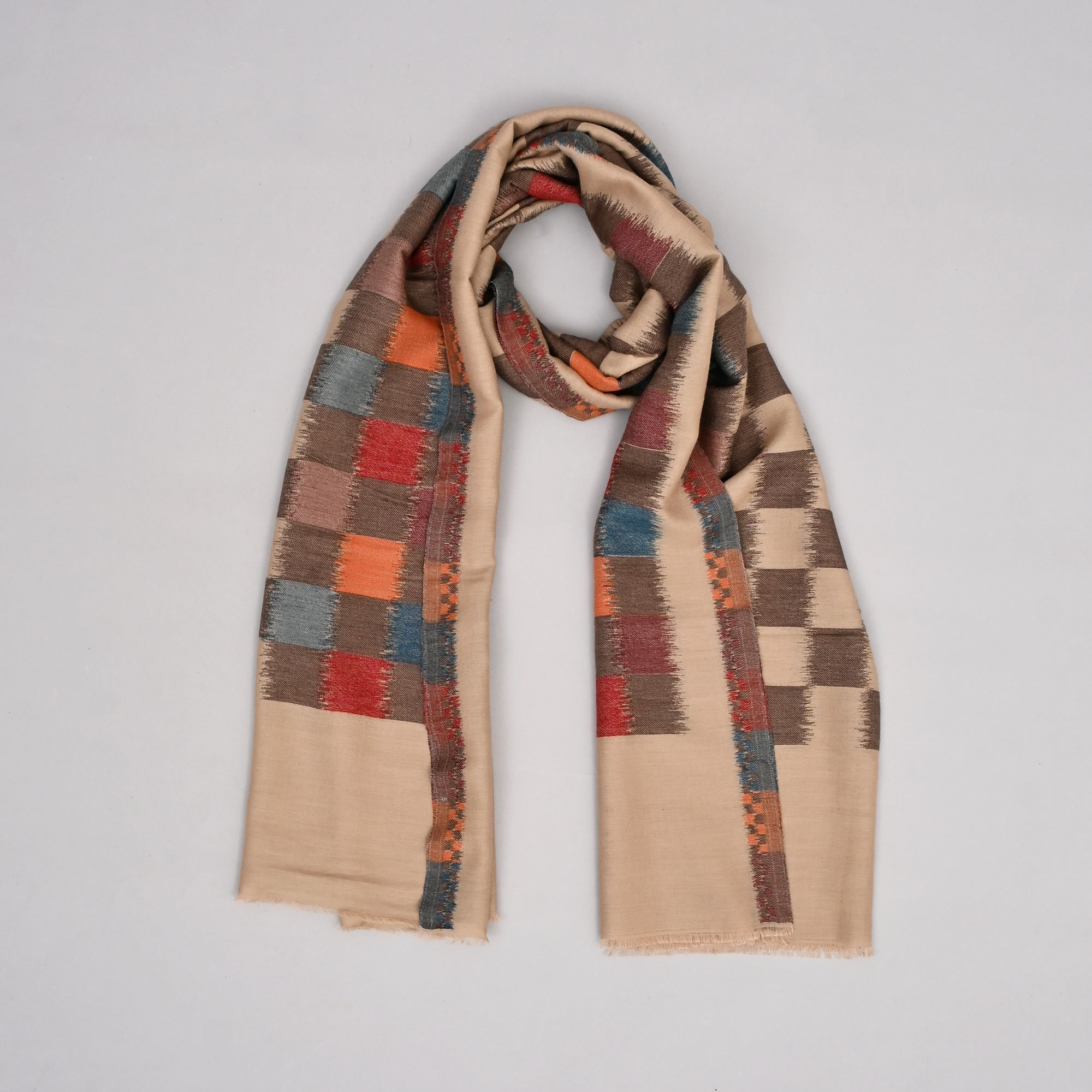 Ikkat Fine Wool Stole