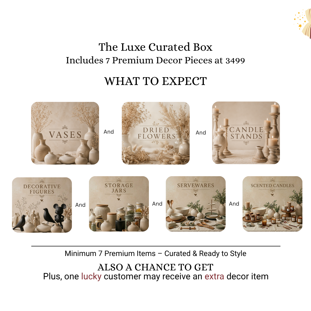ArteCasa Luxe Mystery Box | Includes 7 Premium Decor Items
