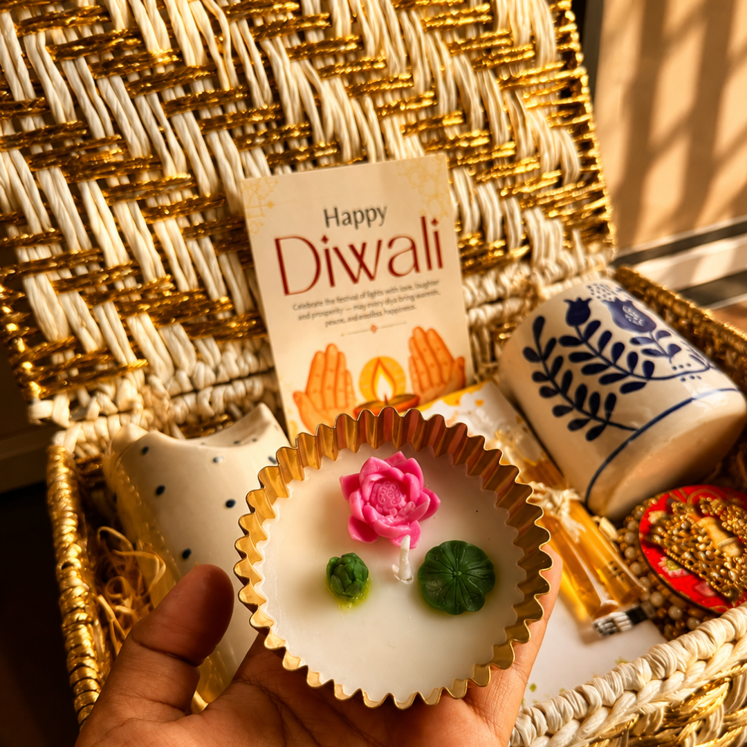 Festive Sip Tumbler Mug Gift Hamper | Diwali Drinkware & Décor Hamper - https://artecasa.in/
