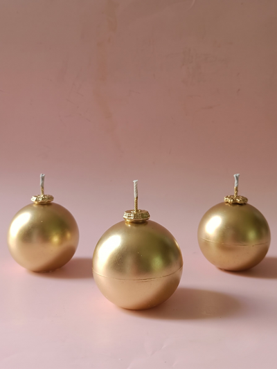 Holiday Baubles Candles - Set of 3