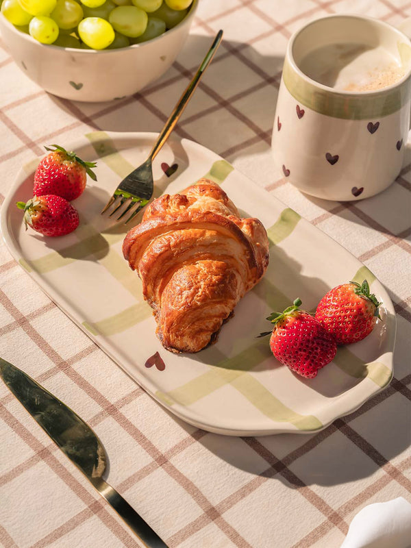 Ceramic Breakfast Set - Lovestruck Green