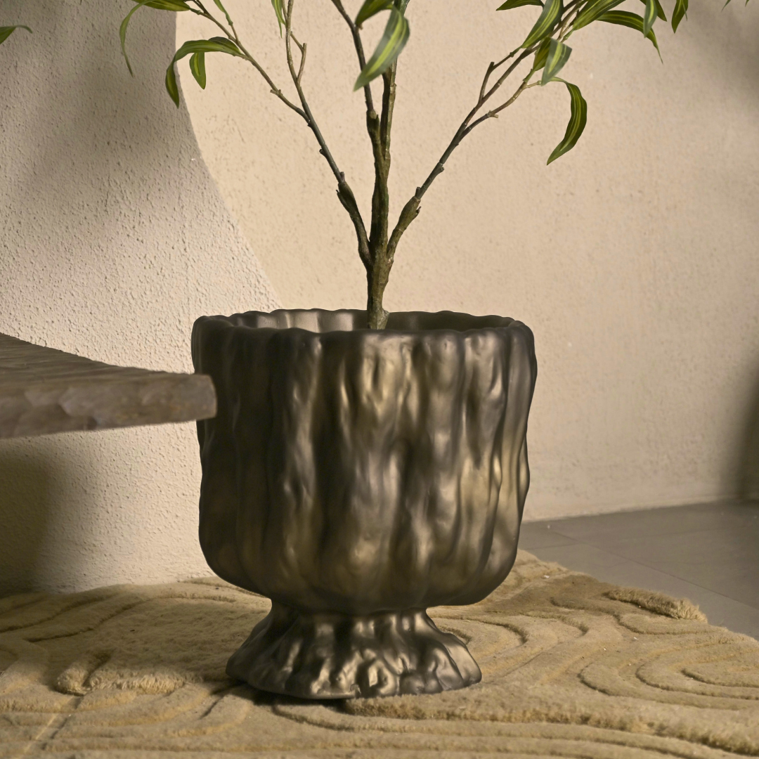 Bronze Gold Raya Organic Planter