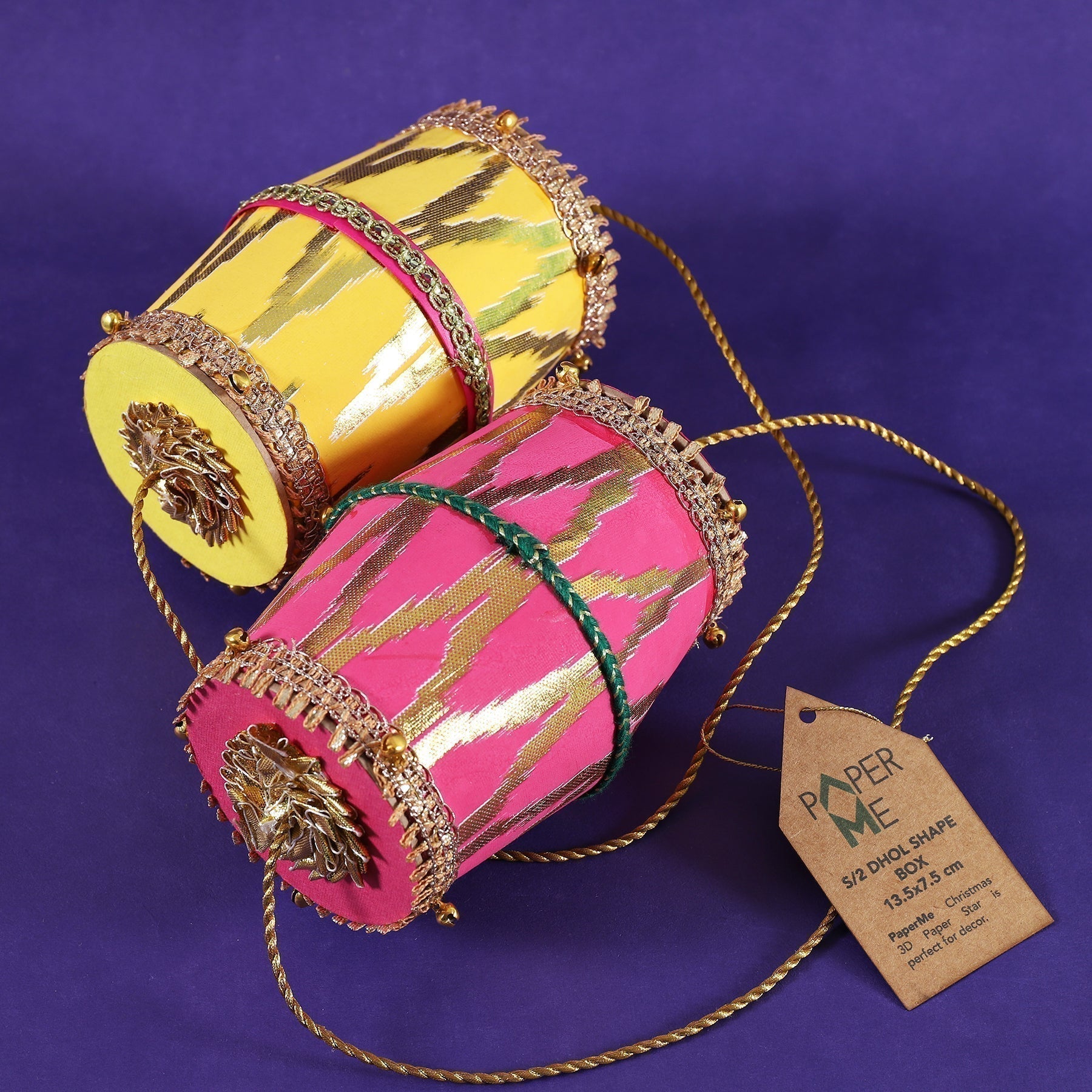 Dhol Shaped Box (Set of 2)