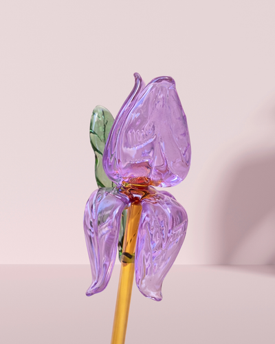 Lavender Bloom- Glass Rose (10")