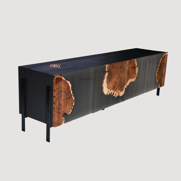 Modern Epoxy Resin & Wood TV Stand