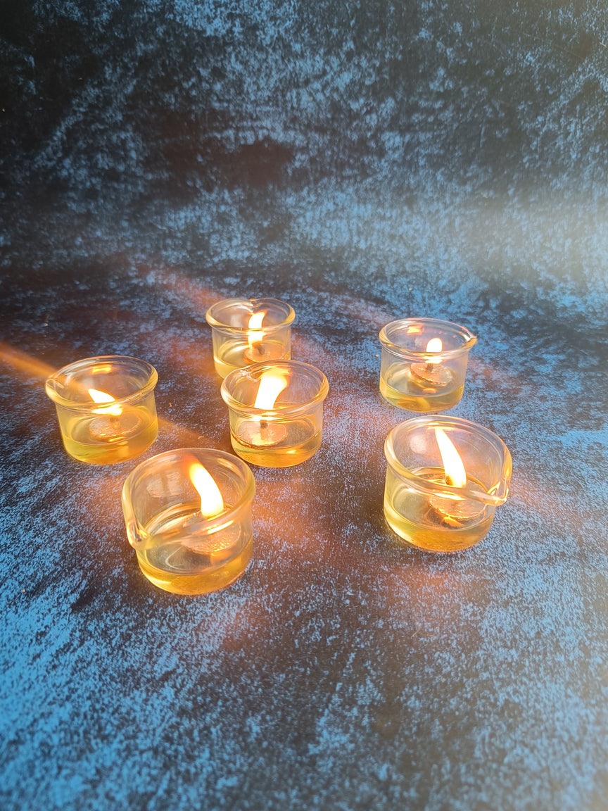 Nooré Glass diya set - set of 6