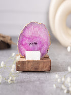 Budha Tree Agate Tealight Wooden