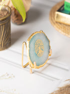 Budha Tree Agate Metal Showpeice