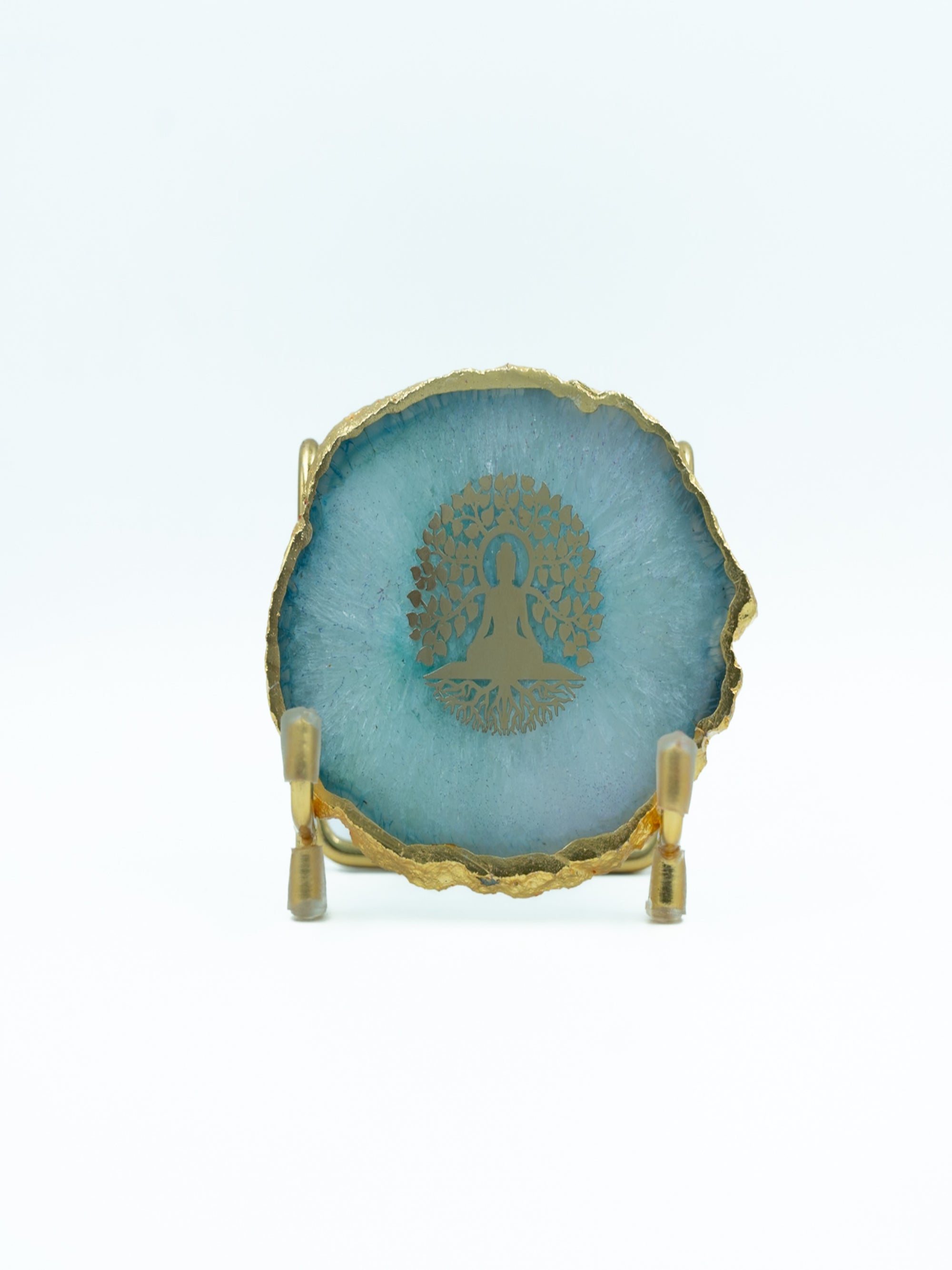 Budha Tree Agate Metal Showpeice