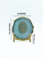Budha Tree Agate Metal Showpeice
