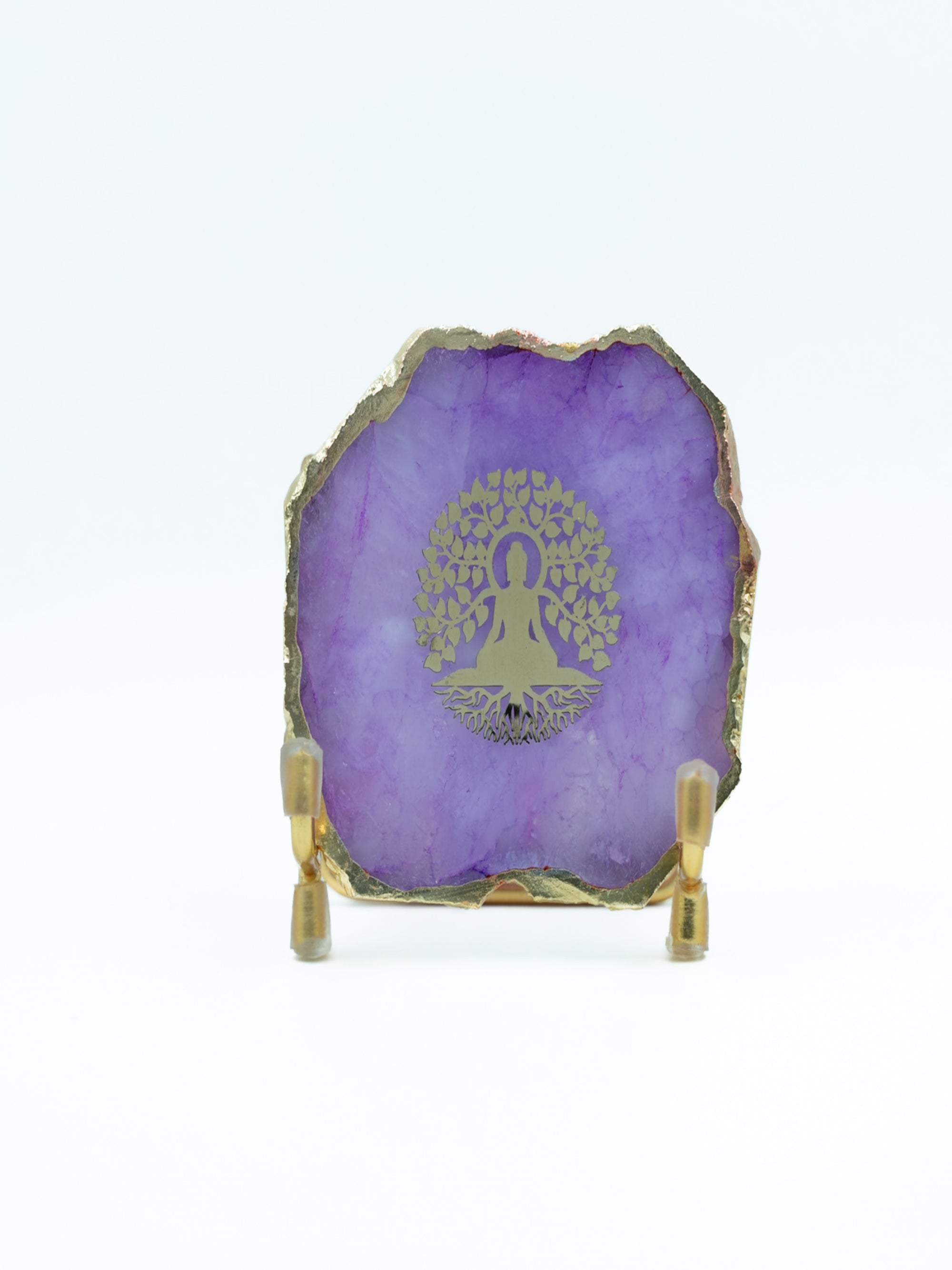 Budha Tree Agate Metal Showpeice