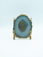 Budha Tree Agate Metal Showpeice