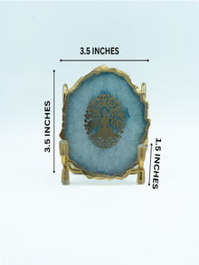 Budha Tree Agate Metal Showpeice
