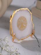 Budha Tree Agate Metal Showpeice