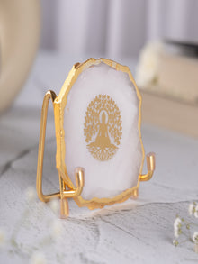 Budha Tree Agate Metal Showpeice