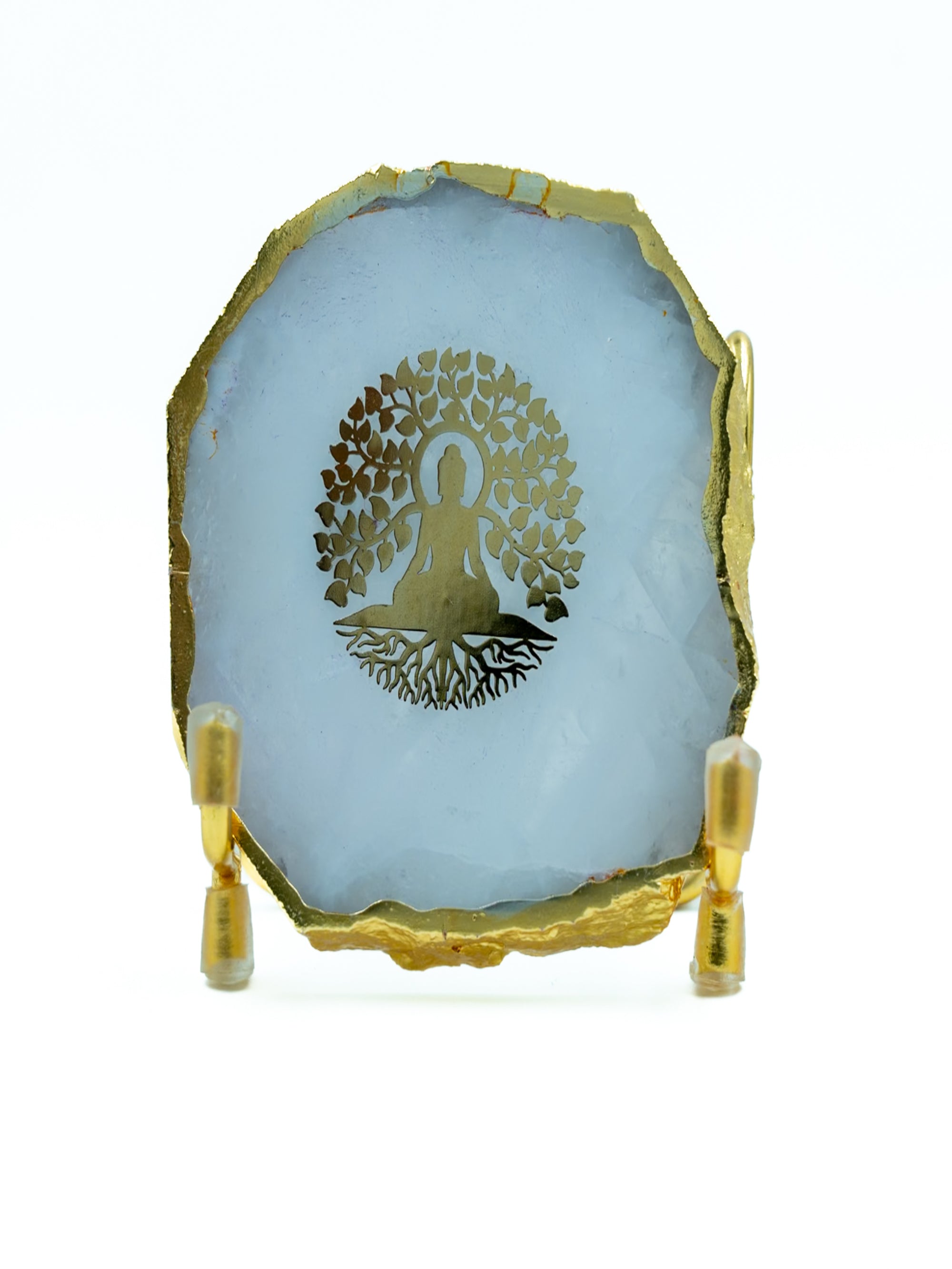 Budha Tree Agate Metal Showpeice
