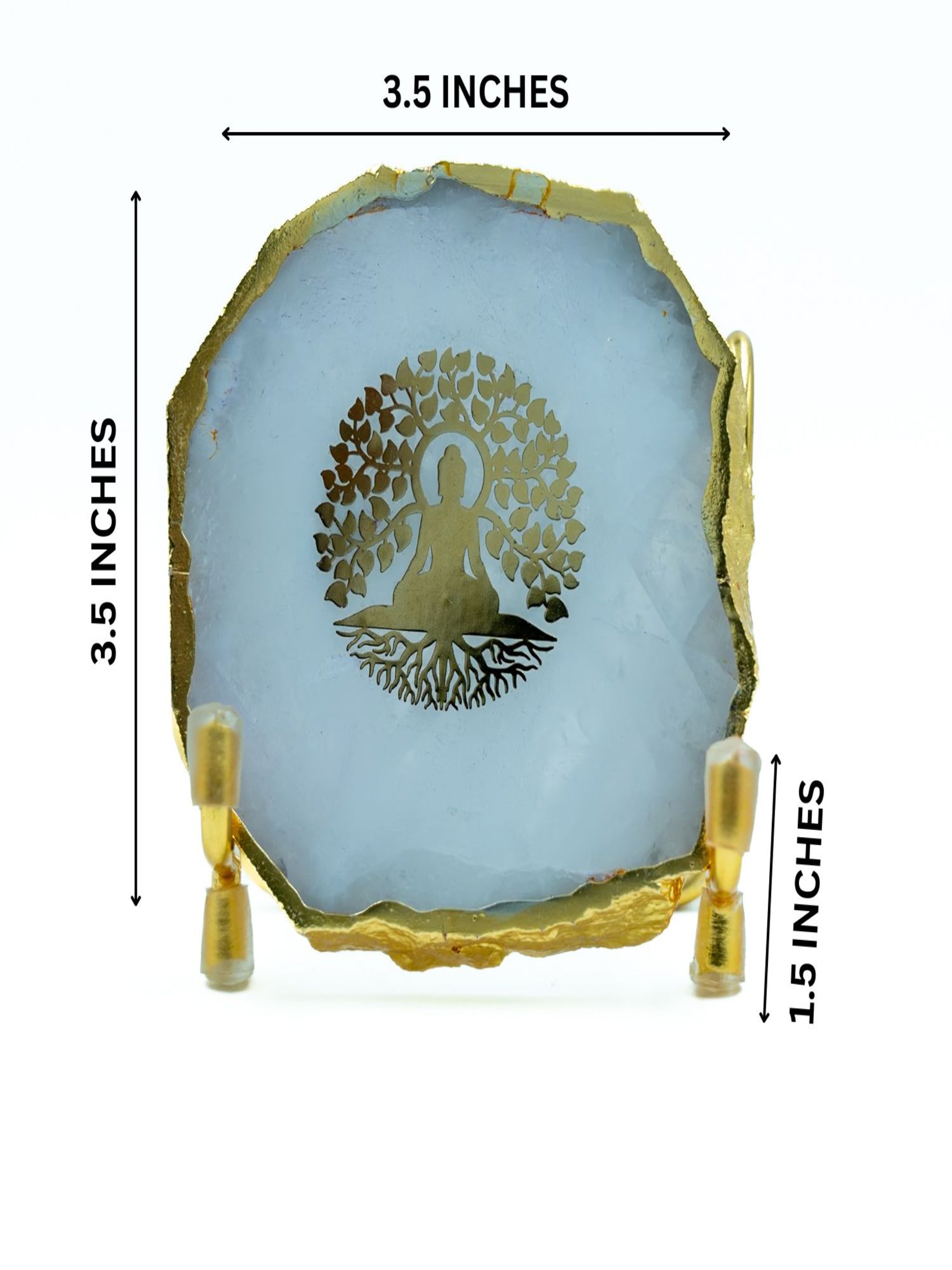 Budha Tree Agate Metal Showpeice