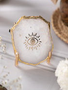 Evil Eye Agate Metal Showpeice